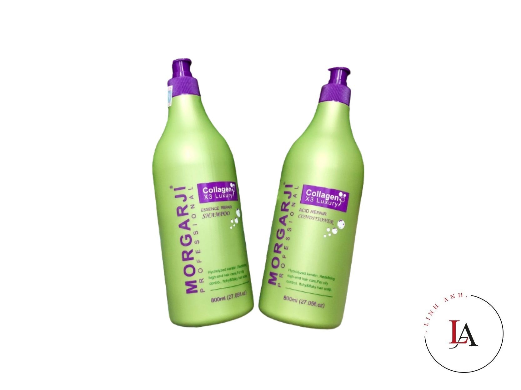 Bộ gội xả Morgarji collagen 3x phục hồi tóc 800ml